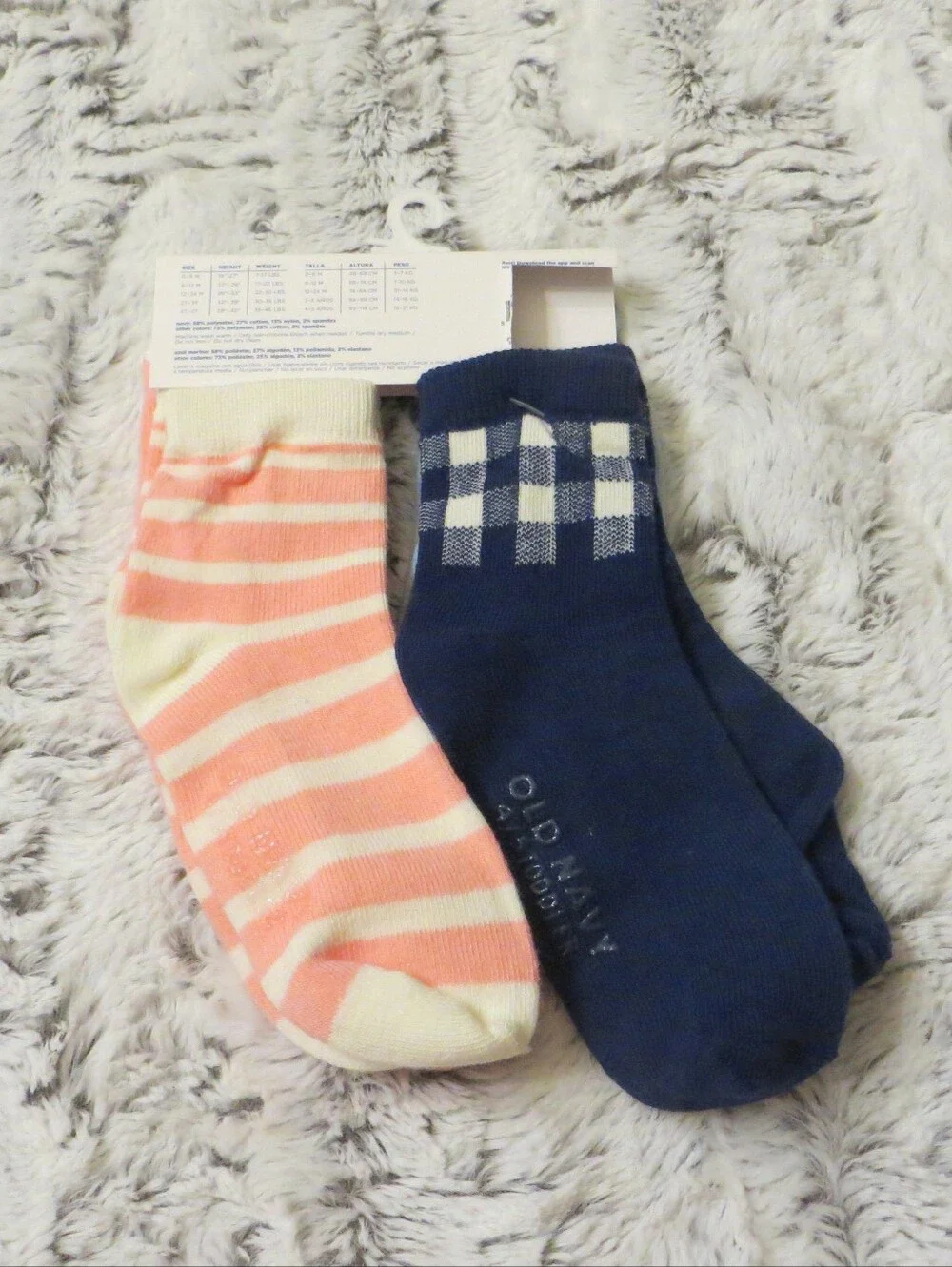Old Navy Toddler Girls Crew Socks Size 4T-5T 8 Pairs New
